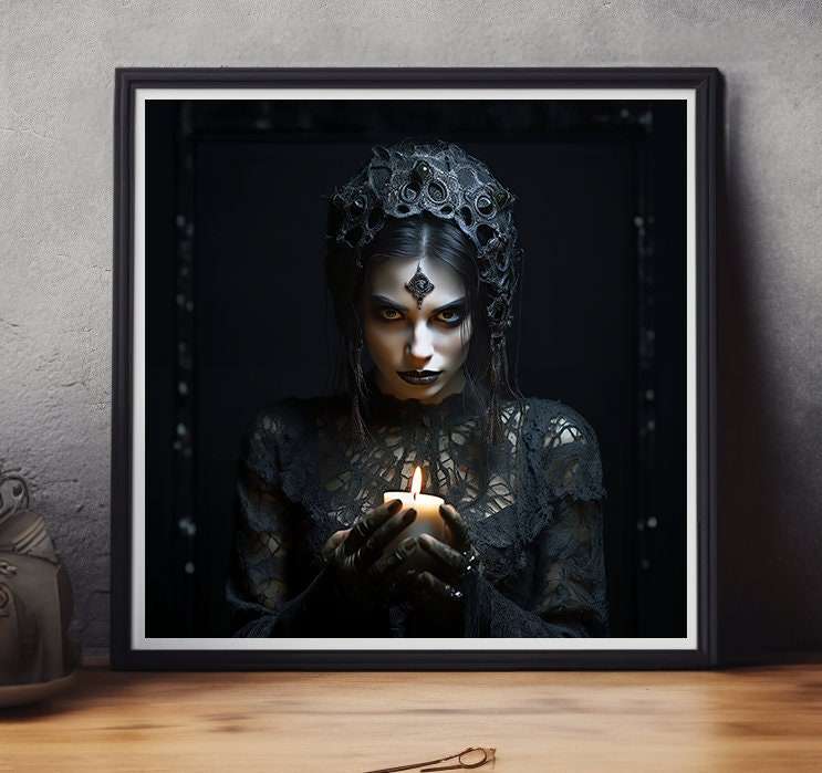 Set Of Gothic Prints Dark Fantasy Gothic Wall Art Print