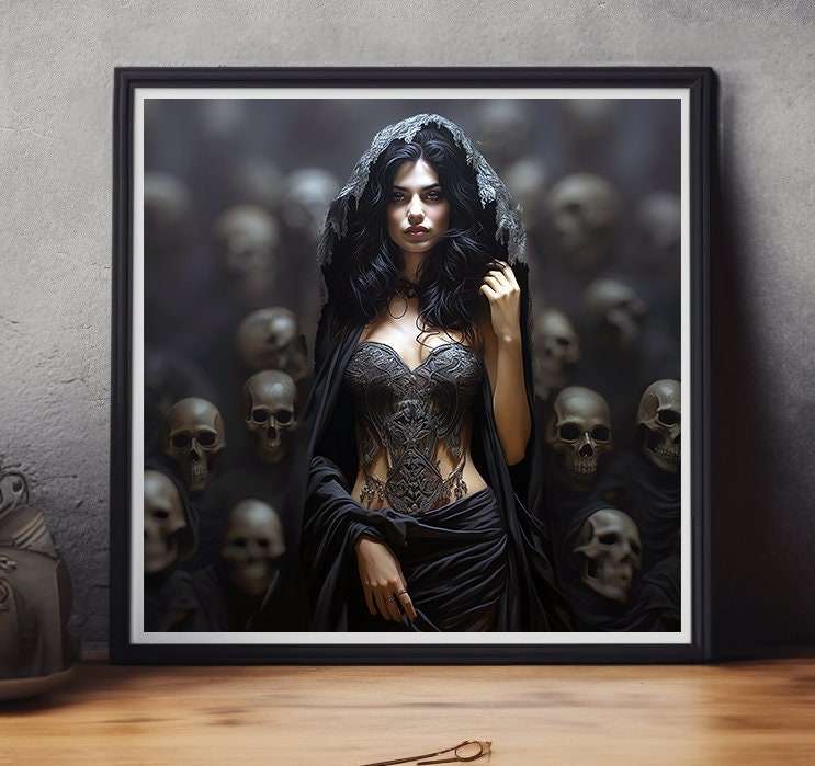 Set Of Gothic Prints Dark Fantasy Gothic Wall Art Print